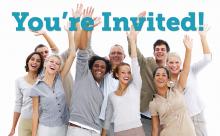 Group of People Raising Hands to Invitation